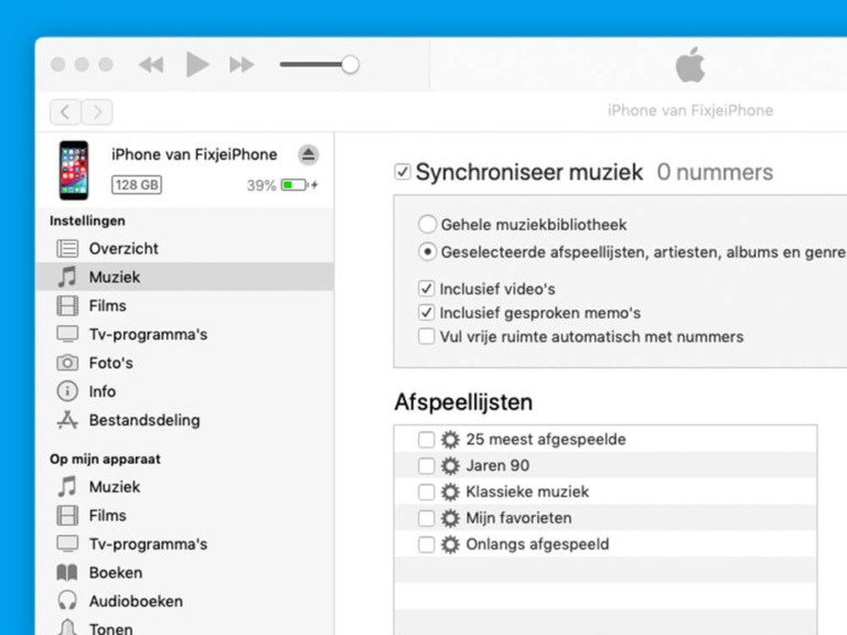 Zelf muziek op je iPhone zetten