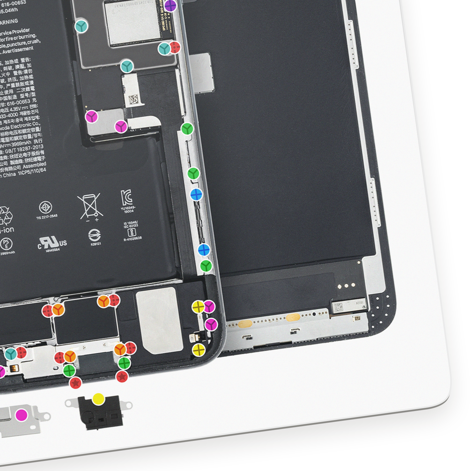 iPhone-11-Pro-Max-Schroefmat-hoek iPhone 11 Pro Max magnetische schroefmat