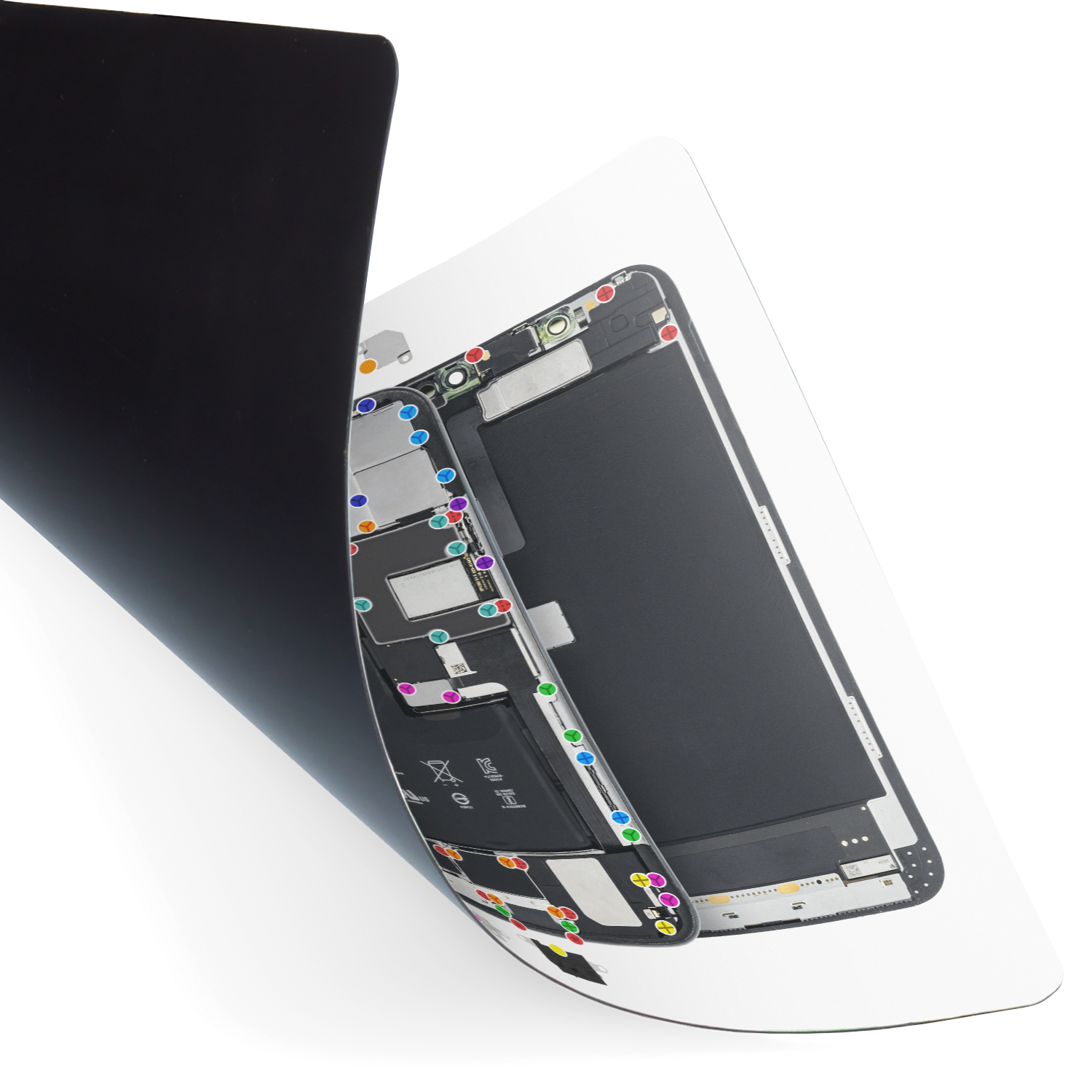 iPhone-11-Pro-Max-Schroefmat-liggend-gebogen iPhone 11 Pro Max magnetische schroefmat