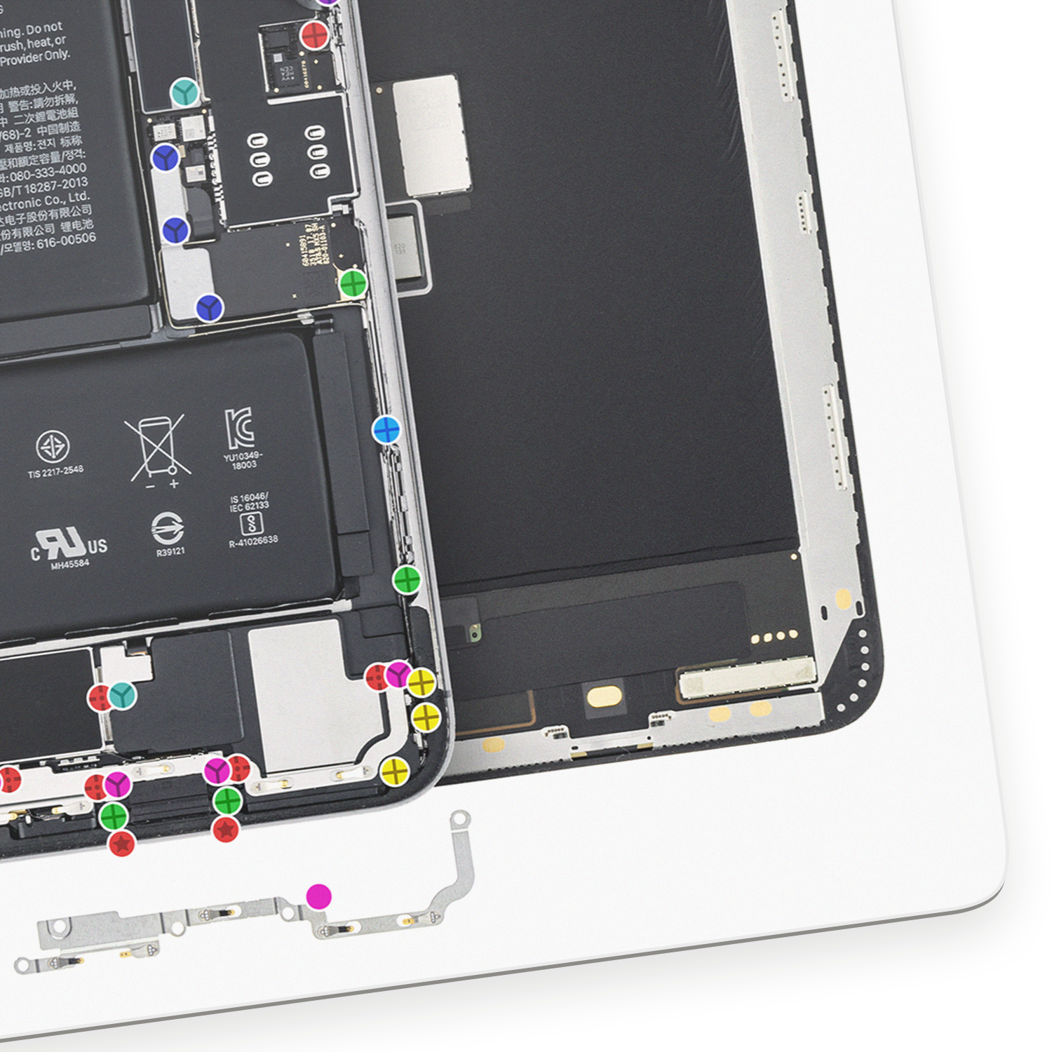 iPhone-XS-Max-Schroefmat-hoek iPhone XS Max magnetische schroefmat